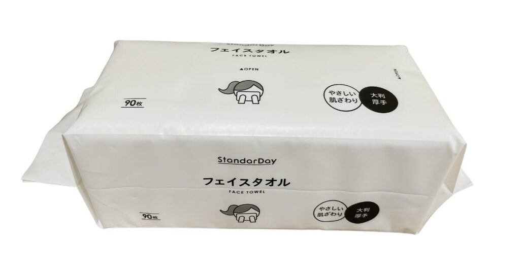 コスモスフェイスタオルのパッケージ写真