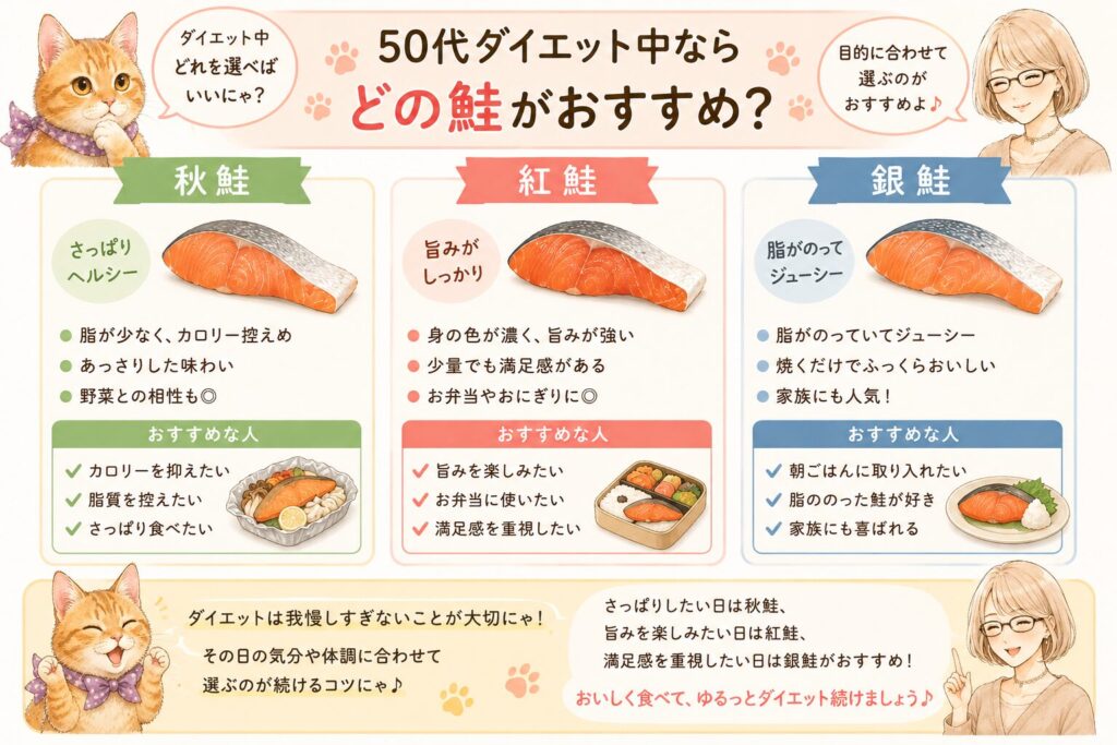 鮭の違いの図解