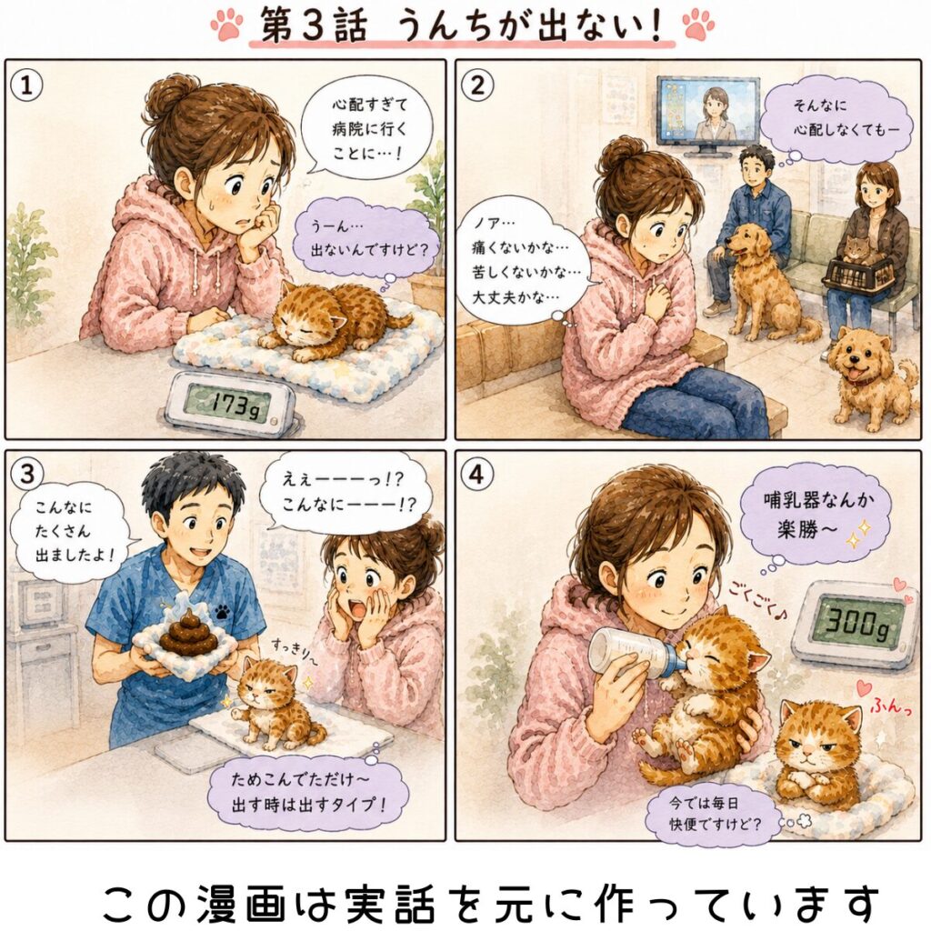 ブログ記事の内容を簡単にまとめた4コマ漫画